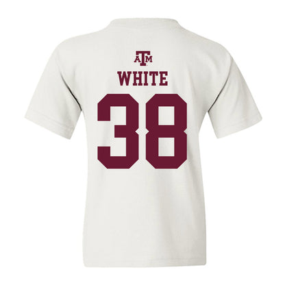 Texas A&M - NCAA Football : Jared White - White Out 2026 Youth T-Shirt-1