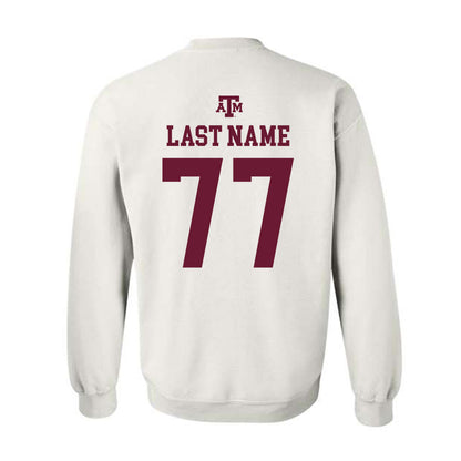 Texas A&M - NCAA Football : Tyler Thomas - White Out 2026 Crewneck Sweatshirt-1