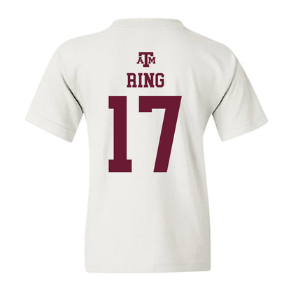 Texas A&M - NCAA Women's Volleyball : Natalie Ring - White Out 2026 Youth T-Shirt-1