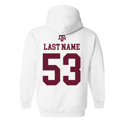 Texas A&M - NCAA Football : Jadon Scarlett - White Out 2026 Hooded Sweatshirt-1