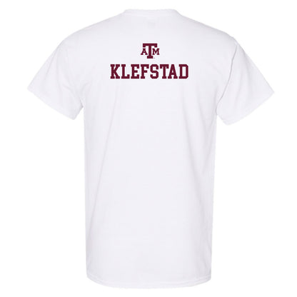 Texas A&M - NCAA Men's Track & Field : Ryley Klefstad - White Out 2026 T-Shirt-1