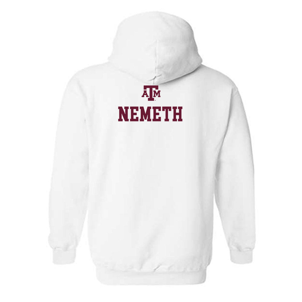 Texas A&M - NCAA Equestrian : Clara Nemeth - White Out 2026 Hooded Sweatshirt-1