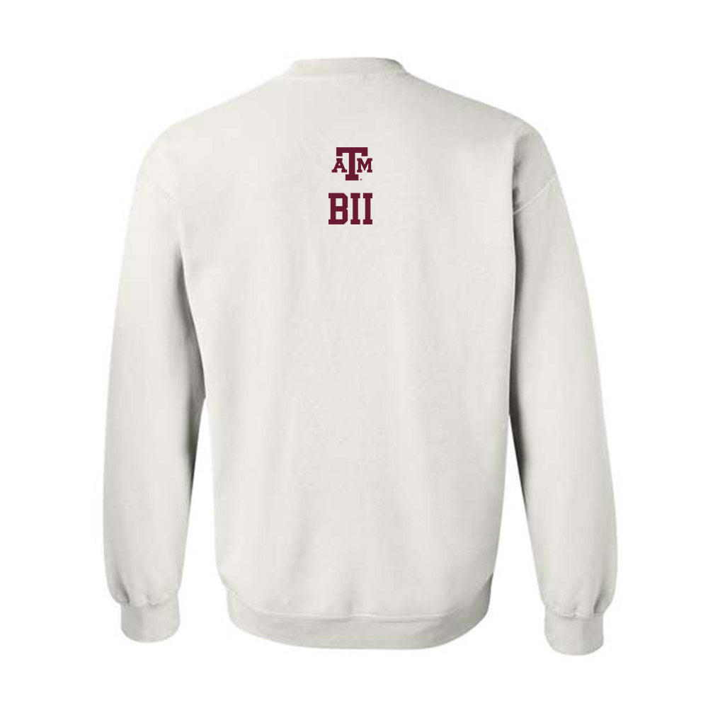 Texas A&M - NCAA Women's Track & Field : Winny Bii - White Out 2026 Crewneck Sweatshirt-1