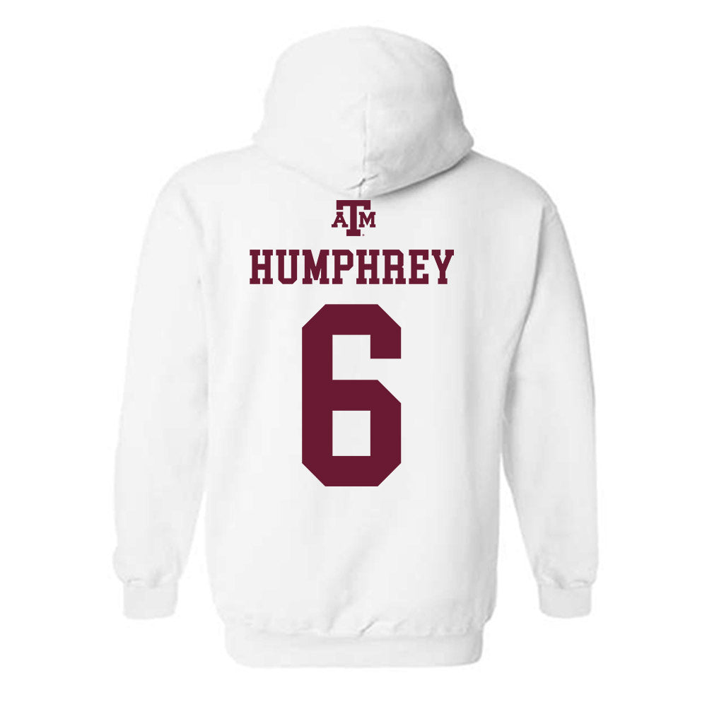 Texas A&M - NCAA Football : Julian Humphrey - White Out 2026 Hooded Sweatshirt-1