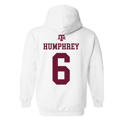 Texas A&M - NCAA Football : Julian Humphrey - White Out 2026 Hooded Sweatshirt-1