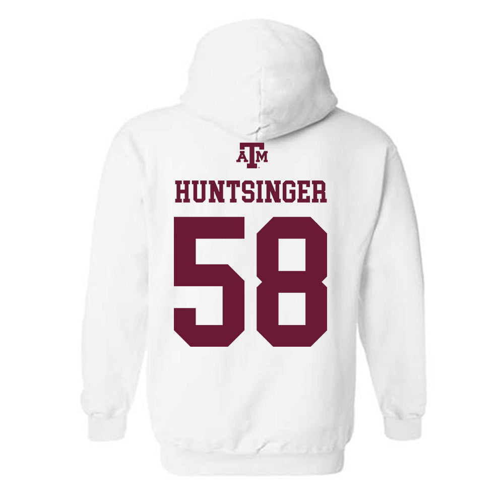 Texas A&M - NCAA Football : William Huntsinger - White Out 2026 Hooded Sweatshirt-1