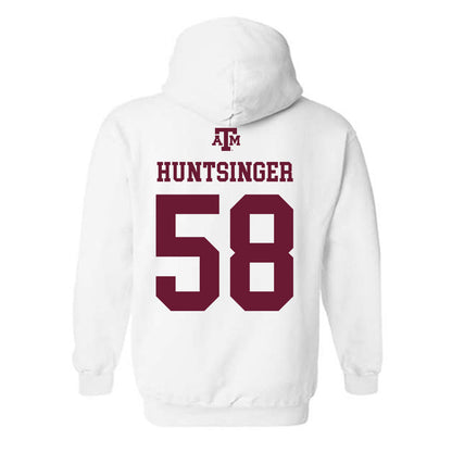 Texas A&M - NCAA Football : William Huntsinger - White Out 2026 Hooded Sweatshirt-1
