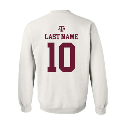 Texas A&M - NCAA Football : Marco Jones - White Out 2026 Crewneck Sweatshirt-1