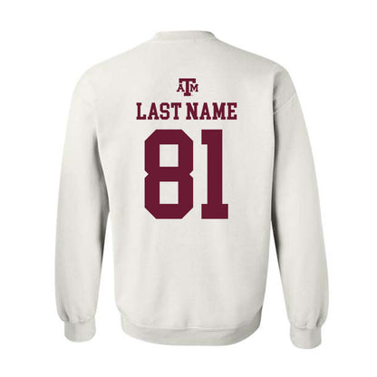 Texas A&M - NCAA Football : Jayden Warren - White Out 2026 Crewneck Sweatshirt-1