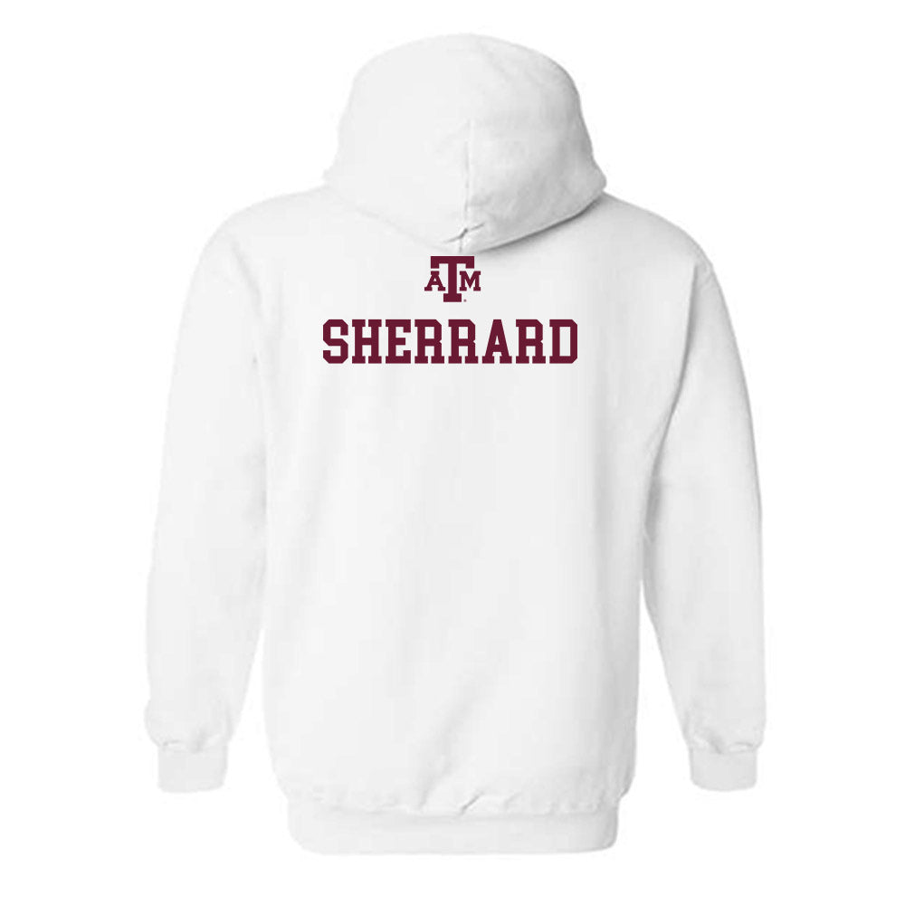Texas A&M - NCAA Women's Swimming & Diving : Reagan Sherrard - White Out 2026 Hooded Sweatshirt-1