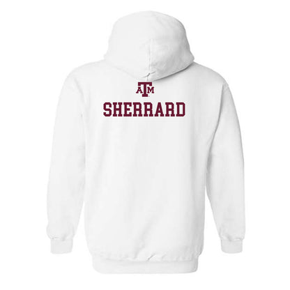 Texas A&M - NCAA Women's Swimming & Diving : Reagan Sherrard - White Out 2026 Hooded Sweatshirt-1