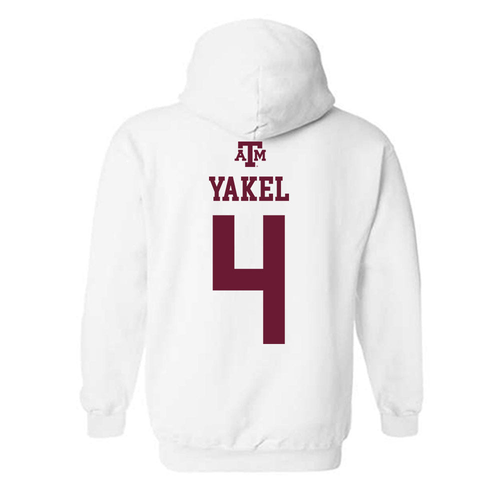 Texas A&M - NCAA Women's Soccer : Isabella Yakel - White Out 2026 Hooded Sweatshirt-1
