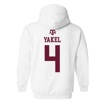 Texas A&M - NCAA Women's Soccer : Isabella Yakel - White Out 2026 Hooded Sweatshirt-1