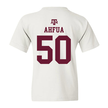 Texas A&M - NCAA Football : Isendre Ahfua - White Out 2026 Youth T-Shirt-1