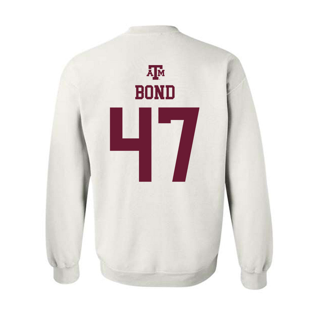Texas A&M - NCAA Football : Randy Bond - White Out 2026 Crewneck Sweatshirt-1
