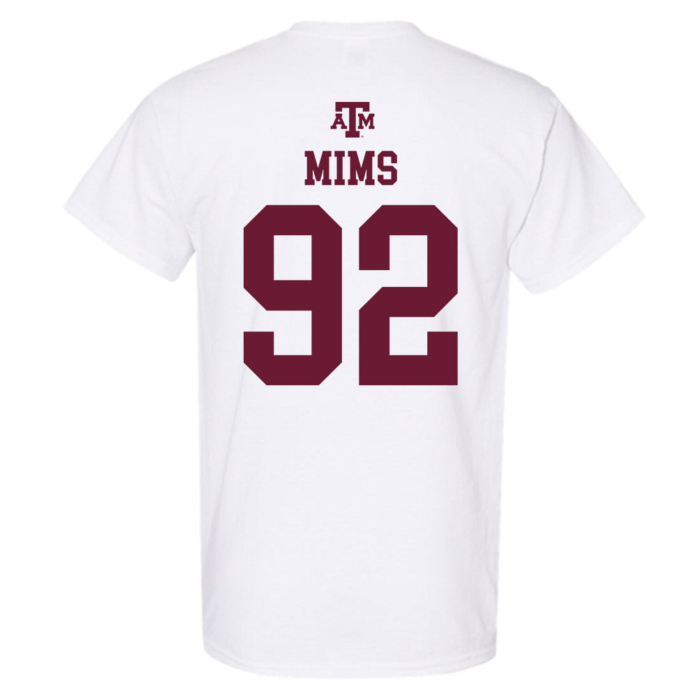 Texas A&M - NCAA Football : CJ Mims - White Out 2026 T-Shirt-1