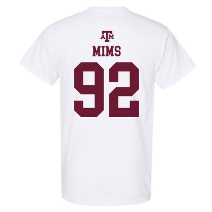 Texas A&M - NCAA Football : CJ Mims - White Out 2026 T-Shirt-1