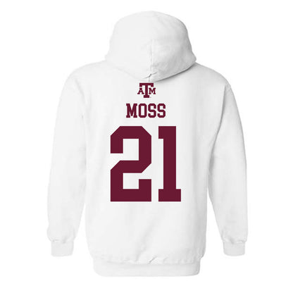 Texas A&M - NCAA Baseball : Weston Moss - White Out 2026 Hooded Sweatshirt-1