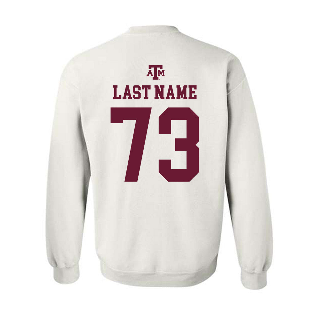 Texas A&M - NCAA Football : Ashton Funk - White Out 2026 Crewneck Sweatshirt-1