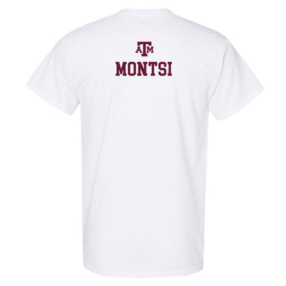 Texas A&M - NCAA Men's Tennis : Kholo Montsi - White Out 2026 T-Shirt-1