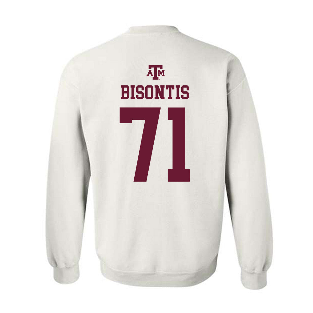 Texas A&M - NCAA Football : Chase Bisontis - White Out 2026 Crewneck Sweatshirt-1