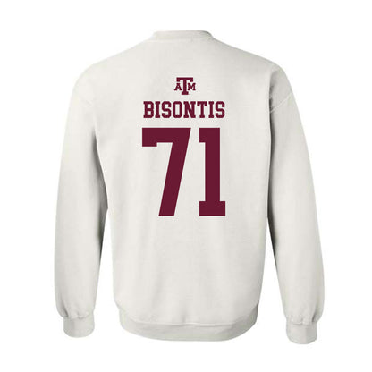 Texas A&M - NCAA Football : Chase Bisontis - White Out 2026 Crewneck Sweatshirt-1
