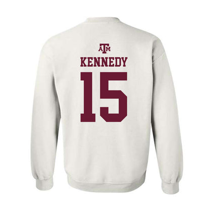 Texas A&M - NCAA Football : Rylan Kennedy - White Out 2026 Crewneck Sweatshirt-1