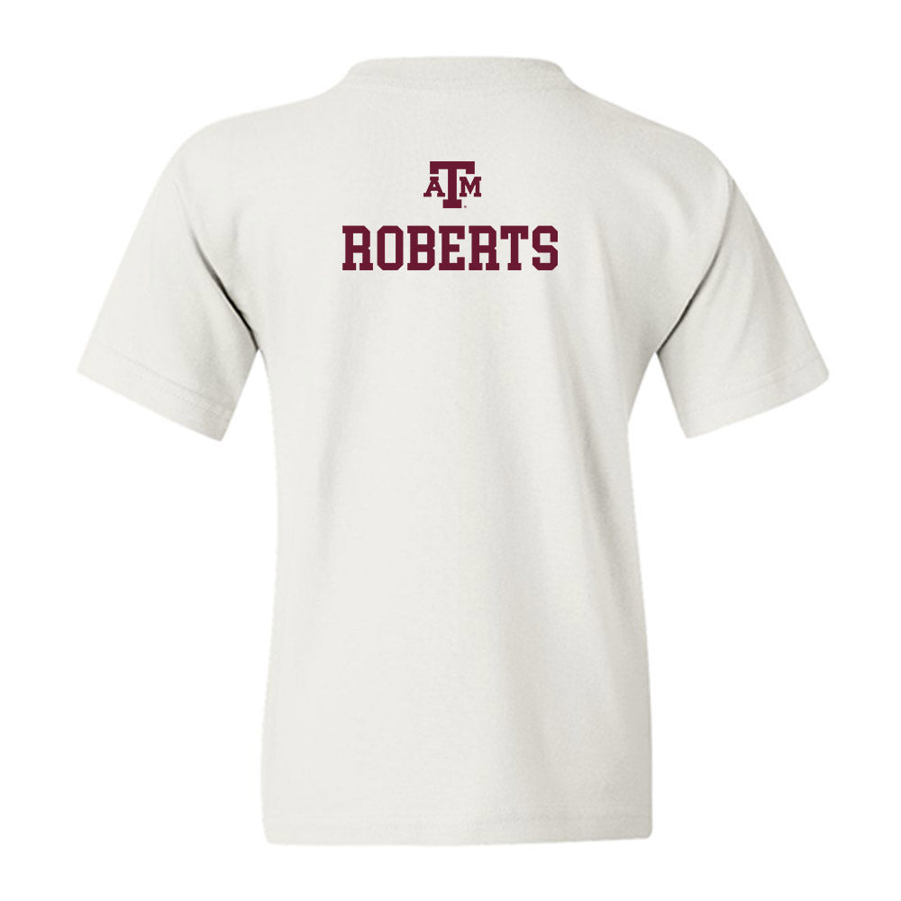 Texas A&M - NCAA Equestrian : Ella Roberts - White Out 2026 Youth T-Shirt-1