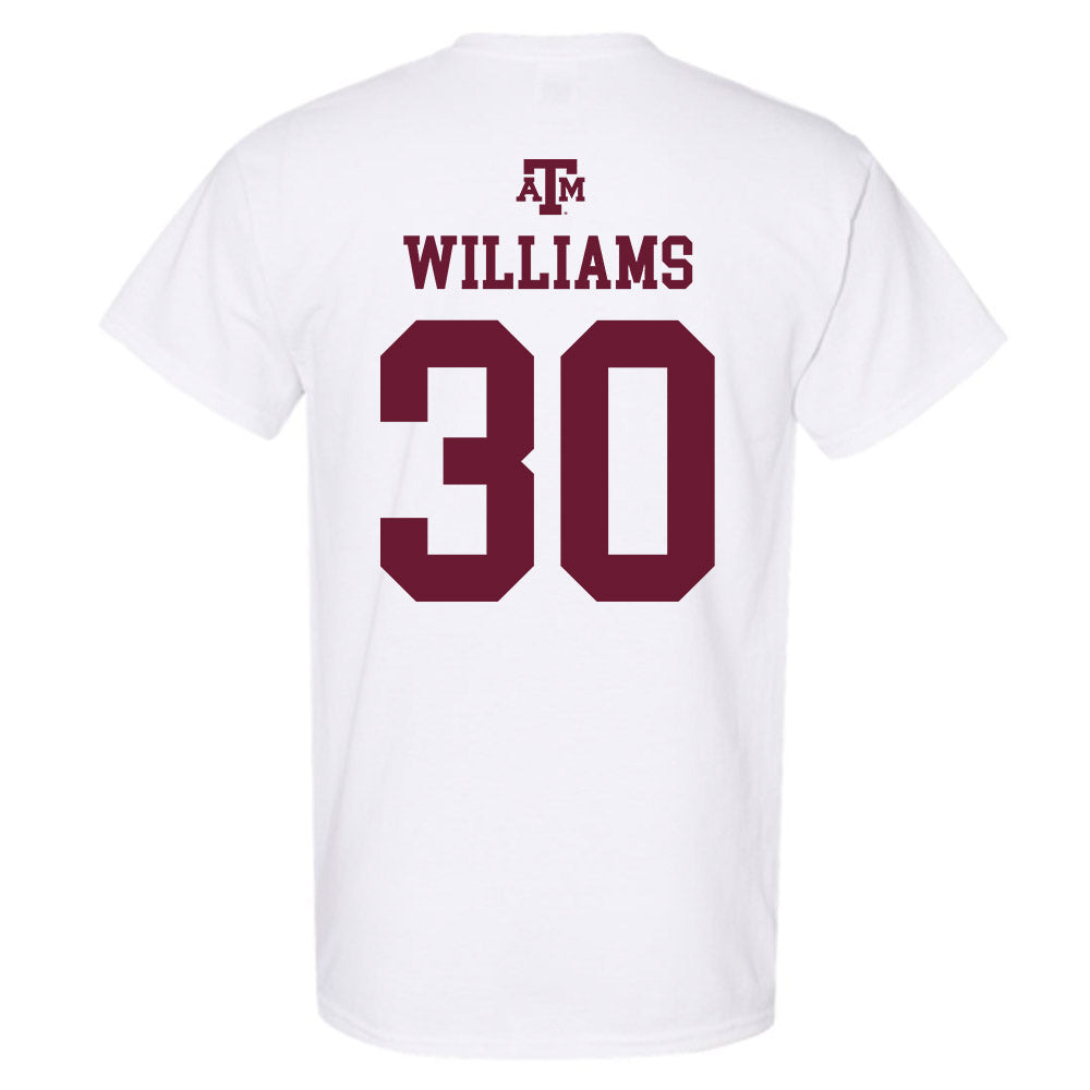 Texas A&M - NCAA Football : Solomon Williams - White Out 2026 T-Shirt-1
