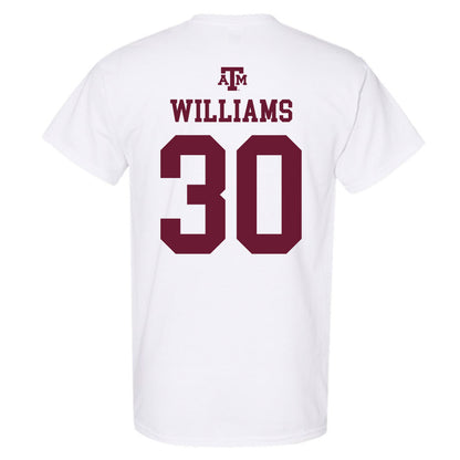 Texas A&M - NCAA Football : Solomon Williams - White Out 2026 T-Shirt-1