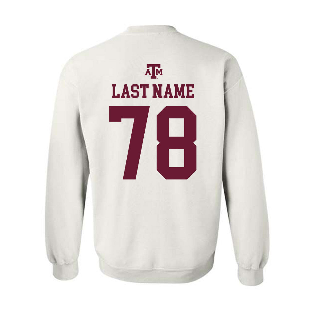 Texas A&M - NCAA Football : Coen Echols - White Out 2026 Crewneck Sweatshirt-1