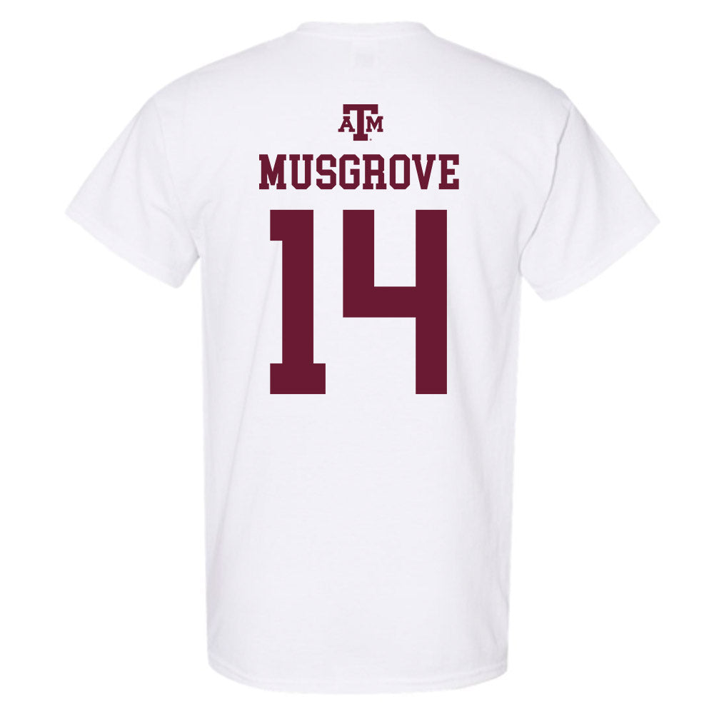 Texas A&M - NCAA Women's Volleyball : Kirra Musgrove - White Out 2026 T-Shirt-1