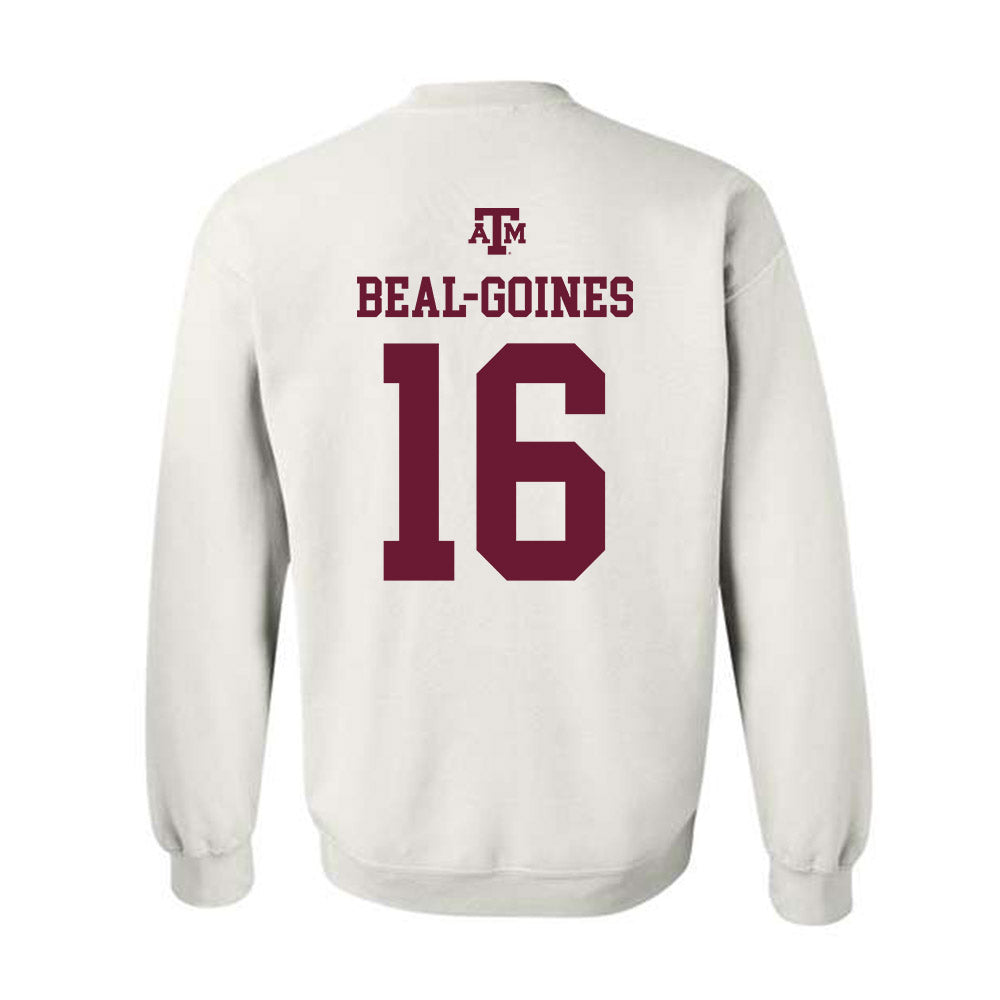 Texas A&M - NCAA Football : Jamar Beal-Goines - White Out 2026 Crewneck Sweatshirt-1