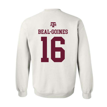 Texas A&M - NCAA Football : Jamar Beal-Goines - White Out 2026 Crewneck Sweatshirt-1