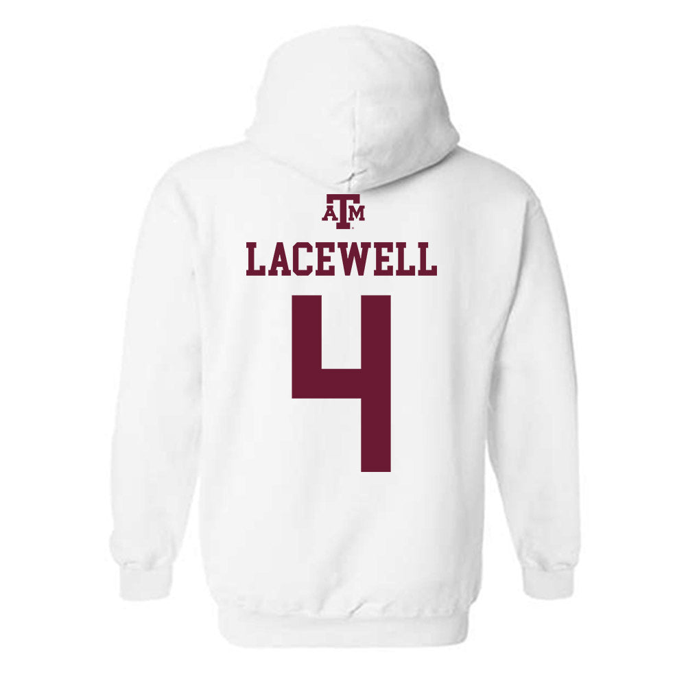 Texas A&M - NCAA Women's Volleyball : Brooke Lacewell - White Out 2026 Hooded Sweatshirt-1