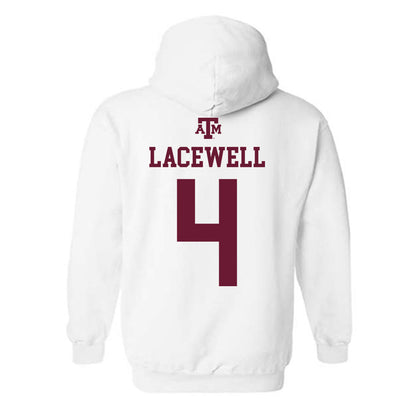 Texas A&M - NCAA Women's Volleyball : Brooke Lacewell - White Out 2026 Hooded Sweatshirt-1