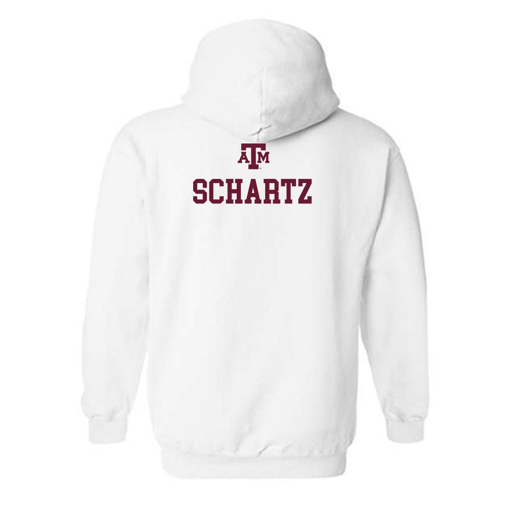 Texas A&M - NCAA Women's Golf : Emerie Schartz - White Out 2026 Hooded Sweatshirt-1