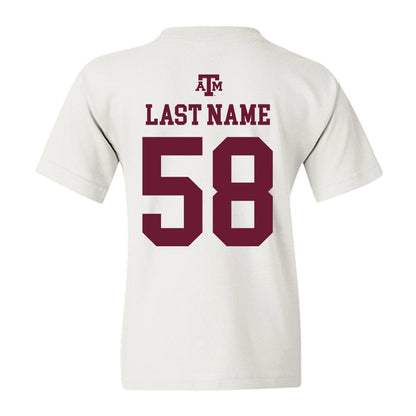 Texas A&M - NCAA Football : William Huntsinger - White Out 2026 Youth T-Shirt-1