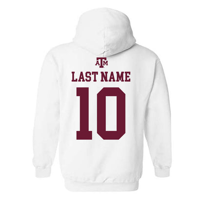 Texas A&M - NCAA Football : Marco Jones - White Out 2026 Hooded Sweatshirt-1