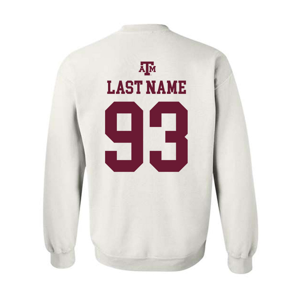 Texas A&M - NCAA Football : Nathan Mabon - White Out 2026 Crewneck Sweatshirt-1