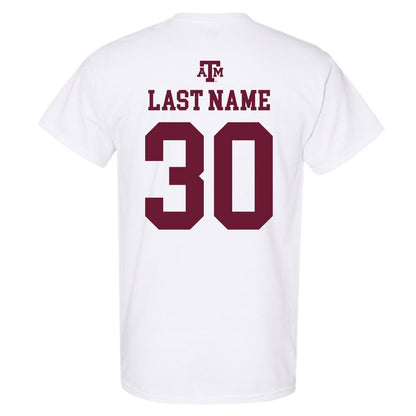 Texas A&M - NCAA Baseball : Kaiden Wilson - White Out 2026 T-Shirt-1