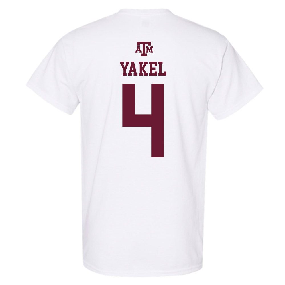 Texas A&M - NCAA Women's Soccer : Isabella Yakel - White Out 2026 T-Shirt-1