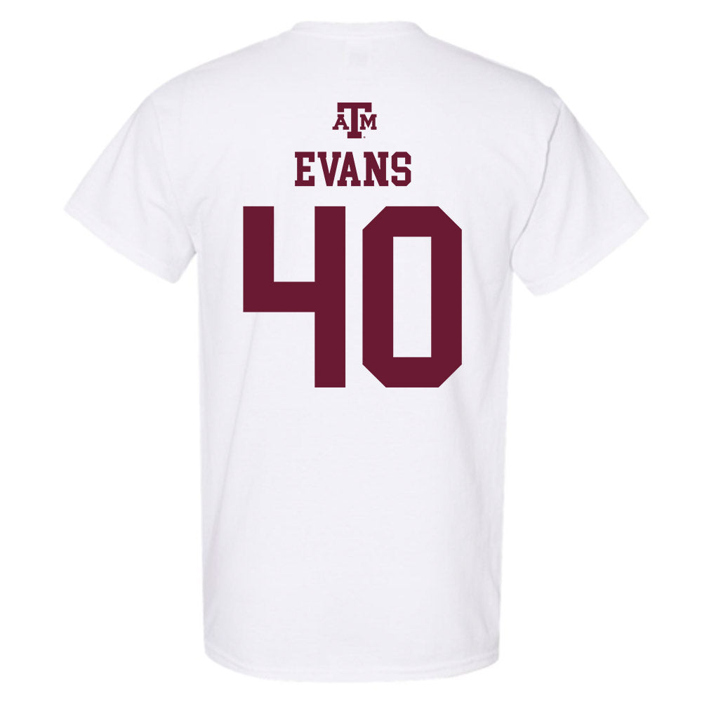 Texas A&M - NCAA Football : Gray Evans - White Out 2026 T-Shirt-1
