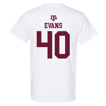 Texas A&M - NCAA Football : Gray Evans - White Out 2026 T-Shirt-1
