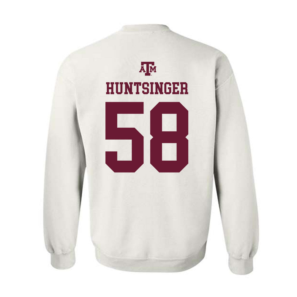 Texas A&M - NCAA Football : William Huntsinger - White Out 2026 Crewneck Sweatshirt-1