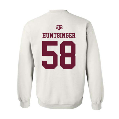 Texas A&M - NCAA Football : William Huntsinger - White Out 2026 Crewneck Sweatshirt-1