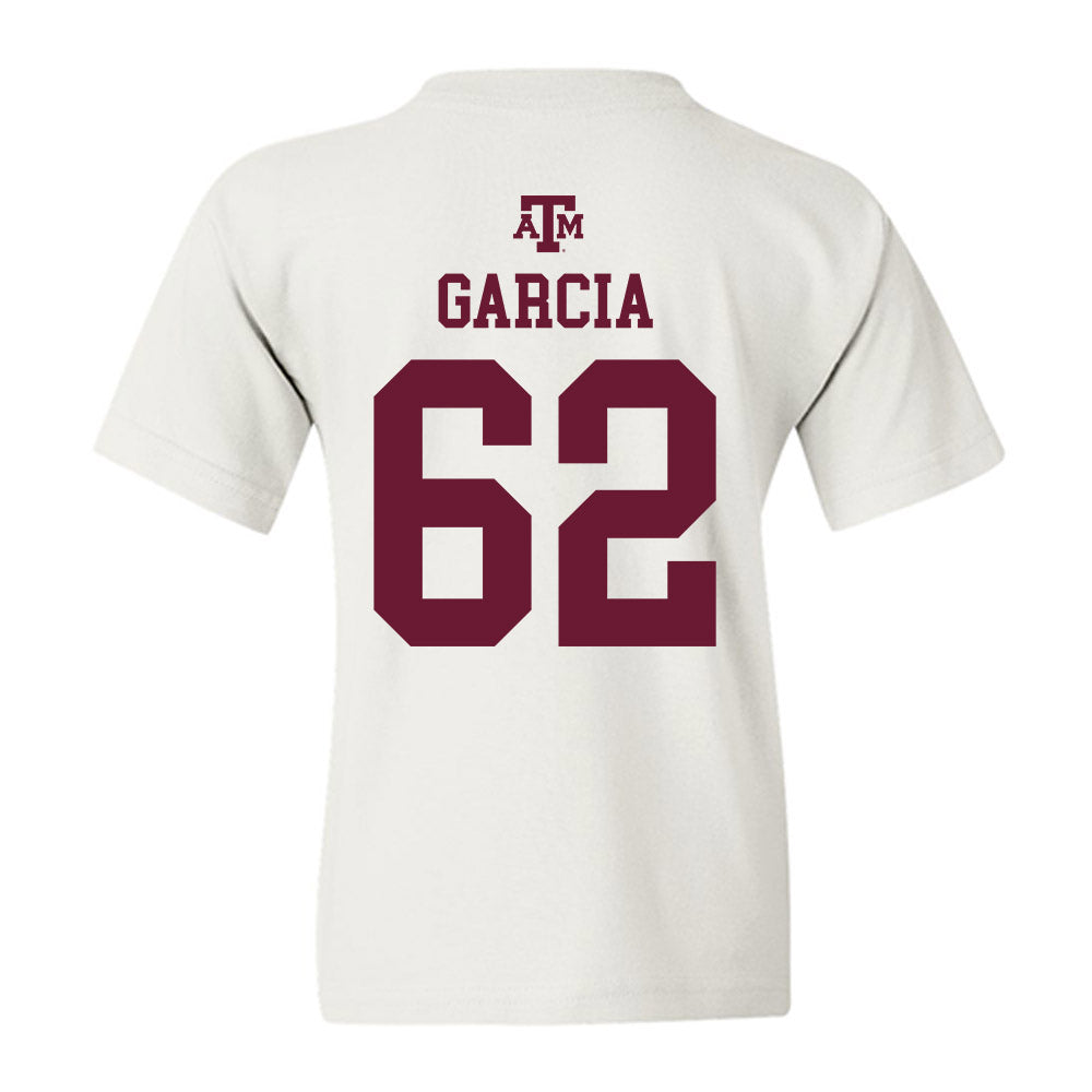 Texas A&M - NCAA Football : Marcus Garcia - White Out 2026 Youth T-Shirt-1