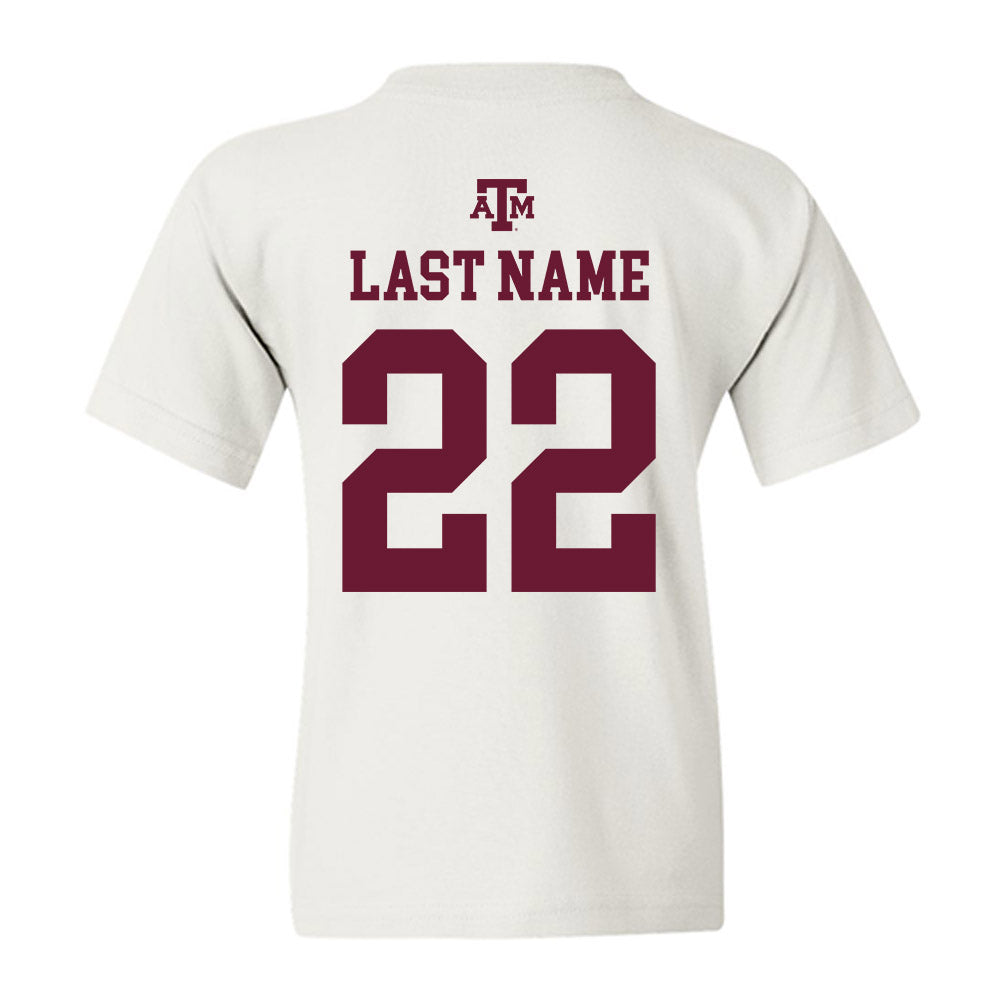 Texas A&M - NCAA Football : Carsyn Baker - White Out 2026 Youth T-Shirt-1