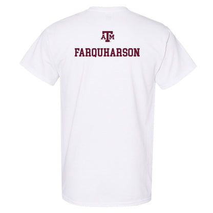 Texas A&M - NCAA Men's Track & Field : Kimar Farquharson - White Out 2026 T-Shirt-1