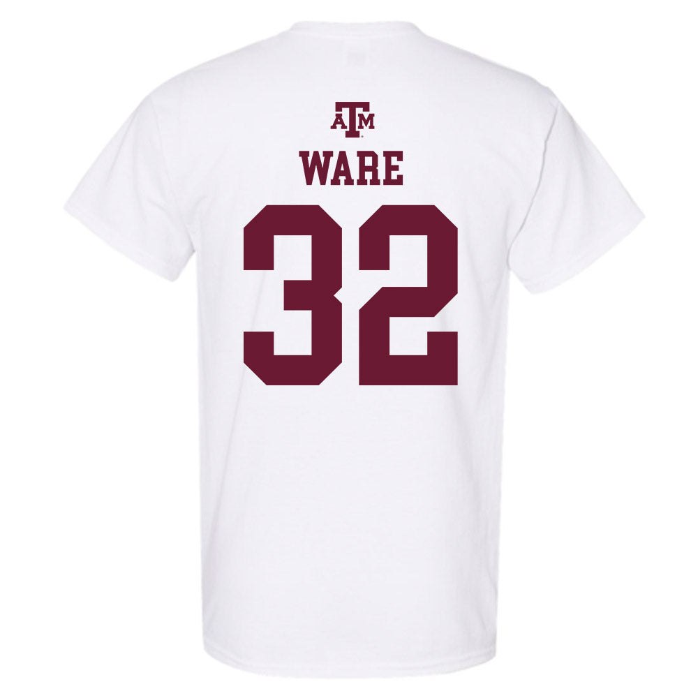 Texas A&M - NCAA Women's Basketball : Lauren Ware - White Out 2026 T-Shirt-1